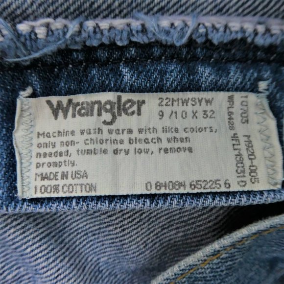 28 x 32 Vintage Wrangler USA Jeans Ultra High Waist Cotton Back Pocket Patch - Picture 8 of 10